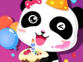 赤ちゃんパンダと一緒にハッピーバースデーパーティー